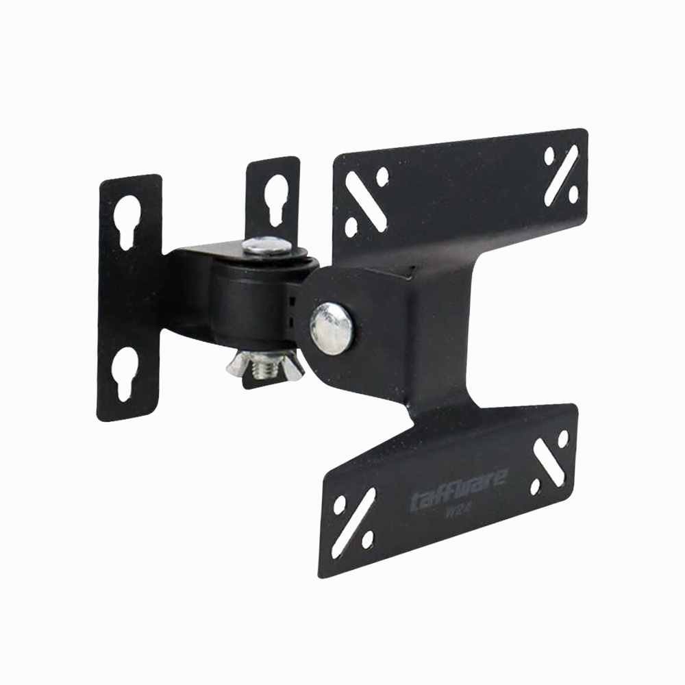 Taffware TV Bracket Adjustable Up and Down 1.3mm Thick 100 x 100 Pitch for 14-24 Inch TV - W24 - Black