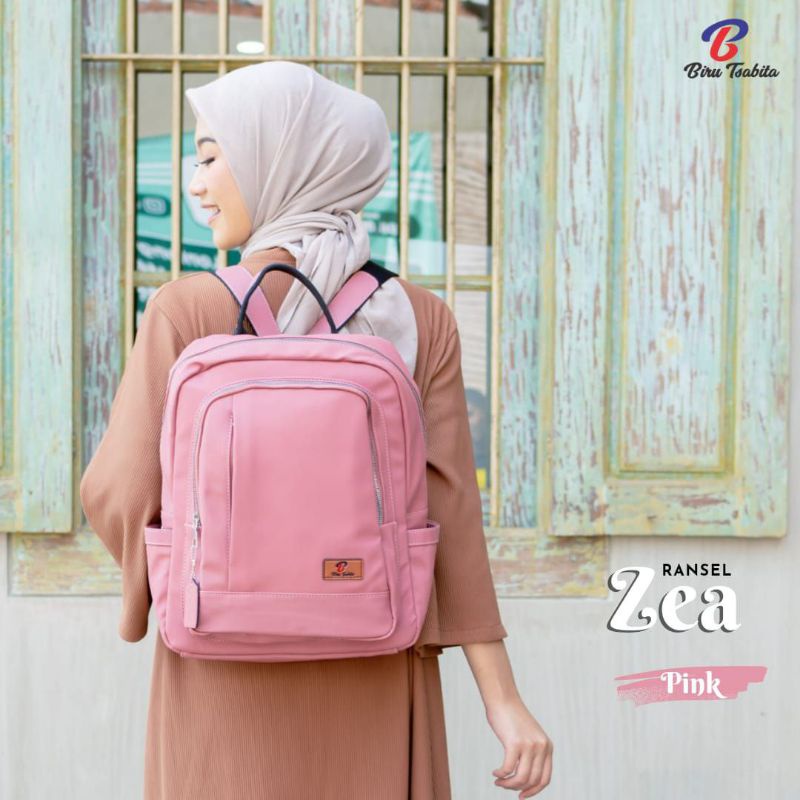 Biru Tsabita Ransel Zea Tas Laptop Anti Air Pria Wanita
