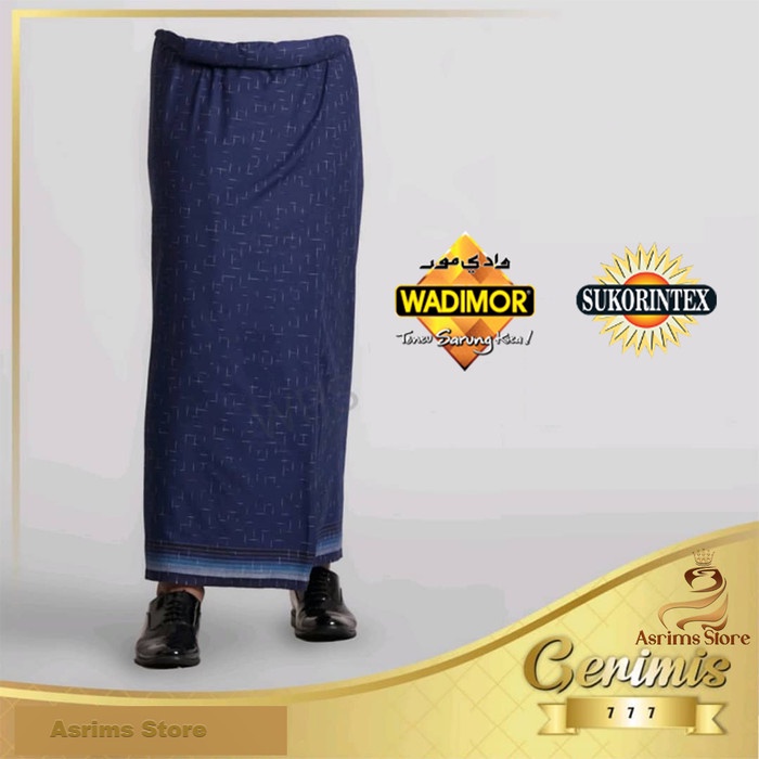 Sarung Wadimor Hujan Gerimis 777 Tenun Katun Biru Keren Motif Terbaru Kain Sarung Muslim Murah Kualitas Premium J9Y6 Elegan Cowok Alat Ibadah Sholat Promo Kekinian Bahan Halus Grosir Bisa COD Bawahan Pria Dewasa