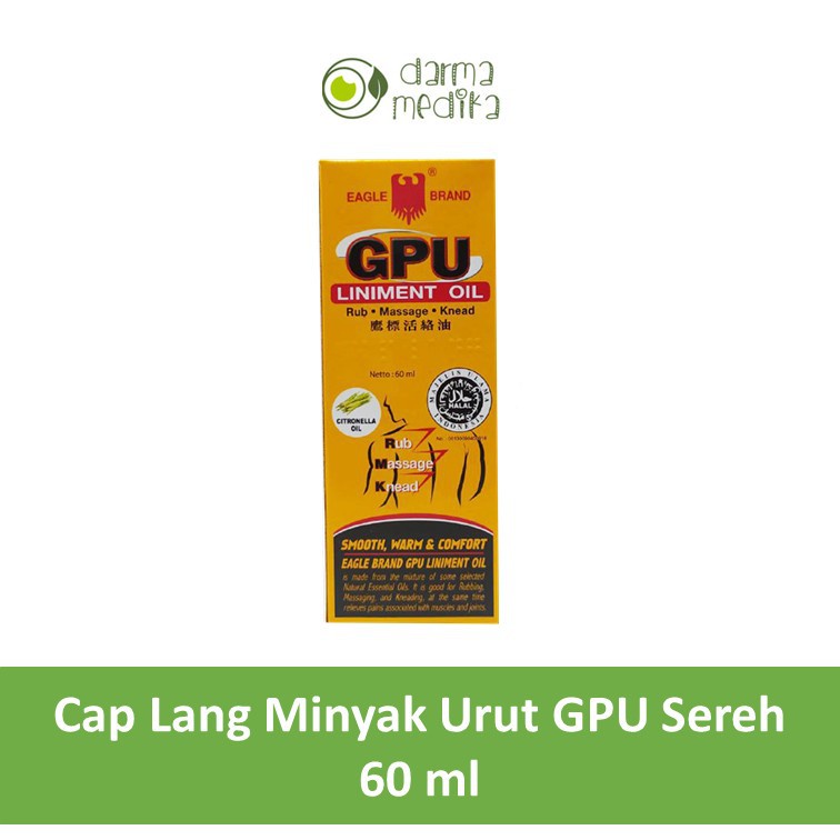 Minyak Urut GPU 60ml Cap Lang Caplang