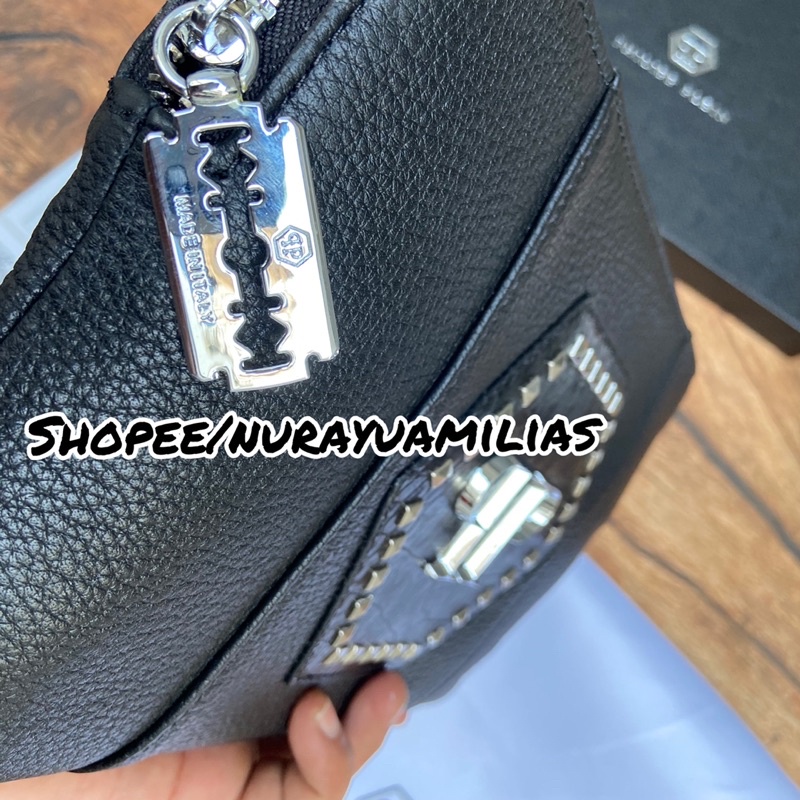 Clutch Philipp plein Full kulit asli import tas clutch pria kekinian