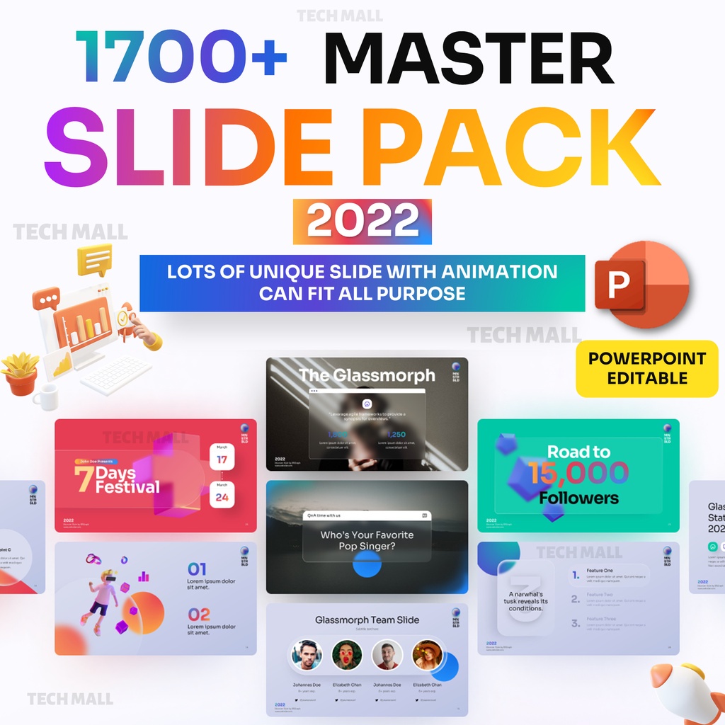 

NS 1700+ Master Slide Pack PowerPoint Template 2022