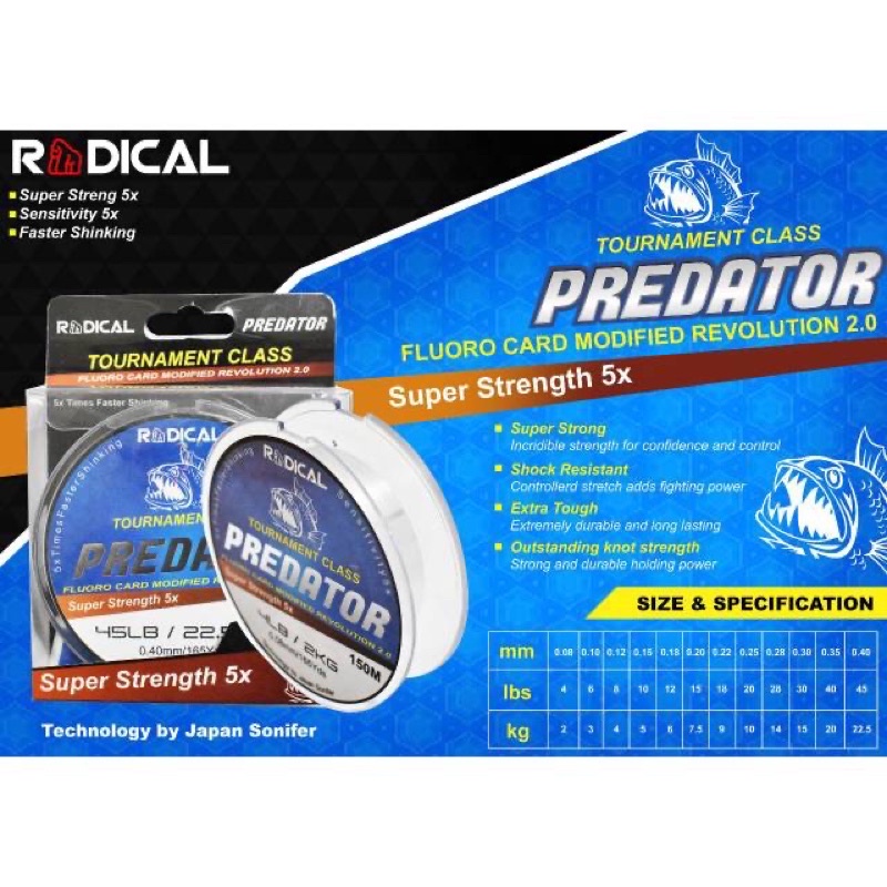 senar radical predator 150m