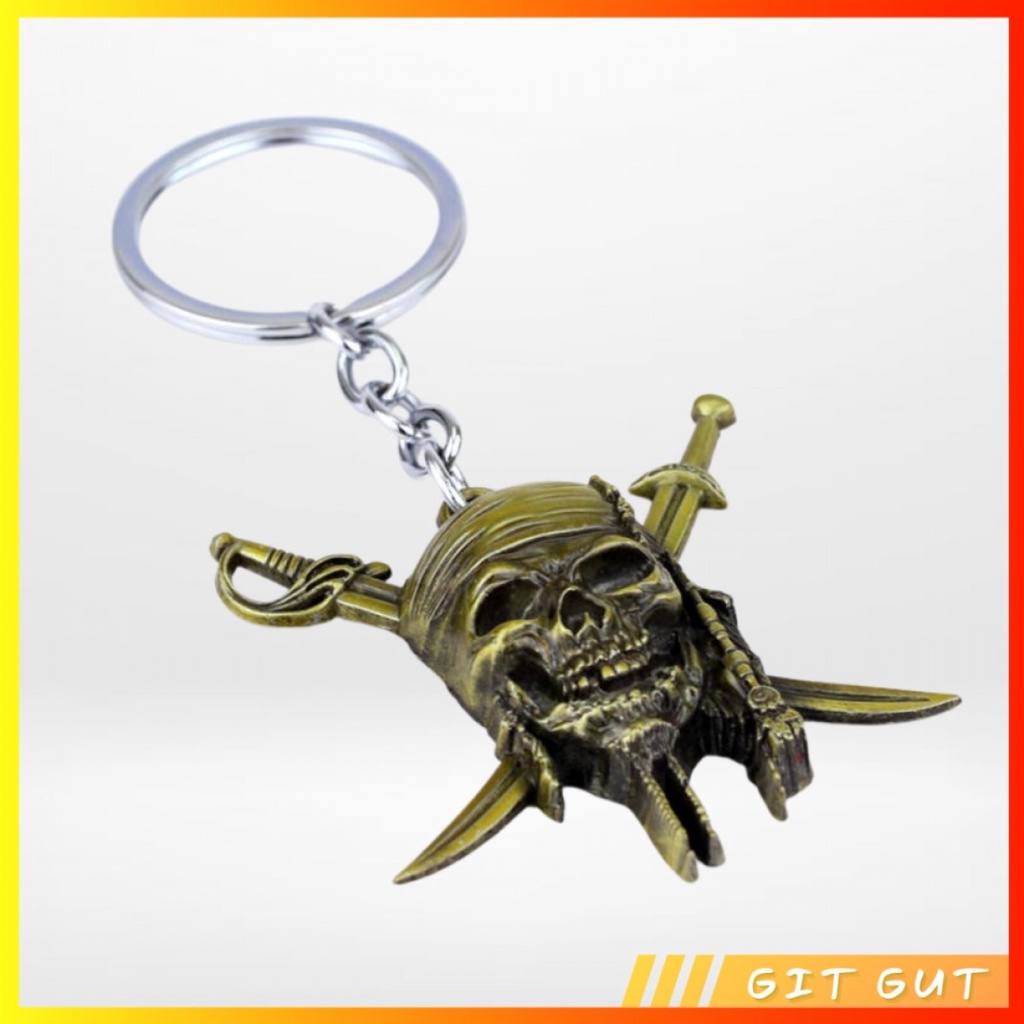 Keychain Gantungan Kunci Pirates of The Caribbean Logo Symbol