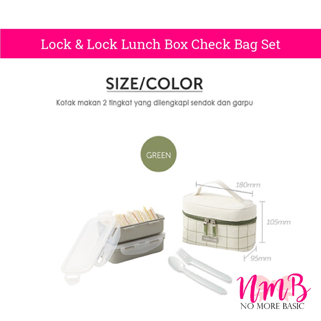 Lock &amp; Lock Lunch Box Check Bag Set