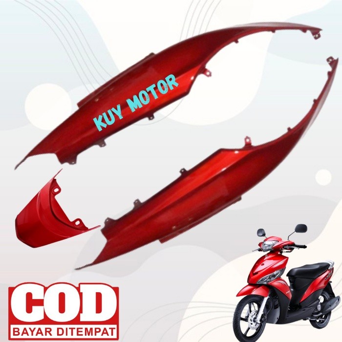Body Samping Belakang Dan Tutup Motor Yamaha Mio J 2012 - 2014 Merah