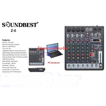 Jual Mixer Soundbest Z Original Bluetooth Digital Display Mixing Z Channel Bayar Ditempat