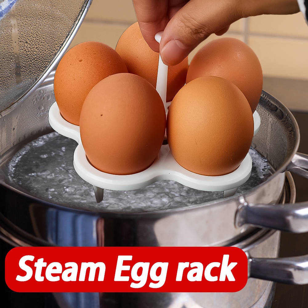 Vertical Egg Tray Peralatan Masak Dapur Panci Kesehatan Rumah Tangga Egg Cooker Plastik Bulat Mengukus Berdiri Kreatif Pengukus Makanan Multifungsi Kukus Rak Telur