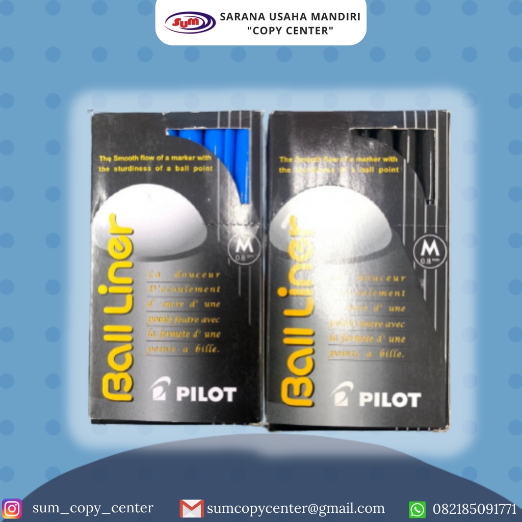 

Pena Balliner Pilot Original Hitam Biru