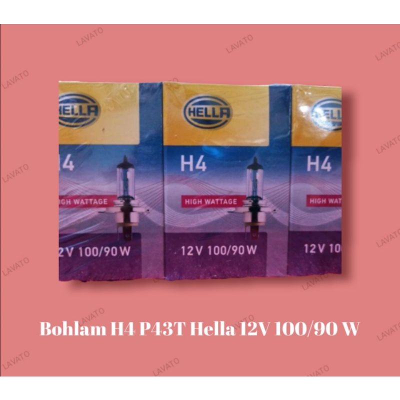 Bohlam H4 P43T Hella 12V 60/55 l 12V 100/90 l 24V 100/90 l 24V 75/70