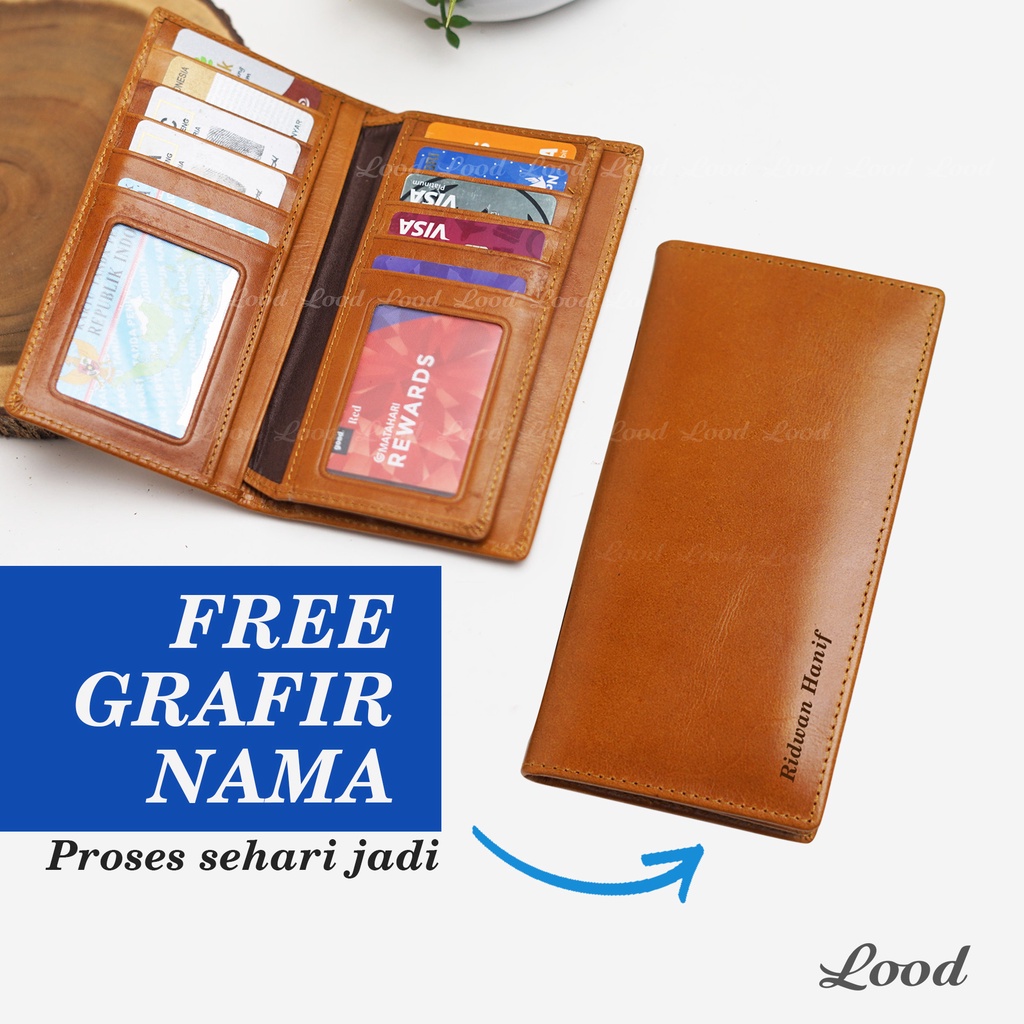 DOMPET KULIT PRIA PANJANG ASLI ORIGINAL 100%  SOWA LONG WALLET- GRATIS UKIR NAMA