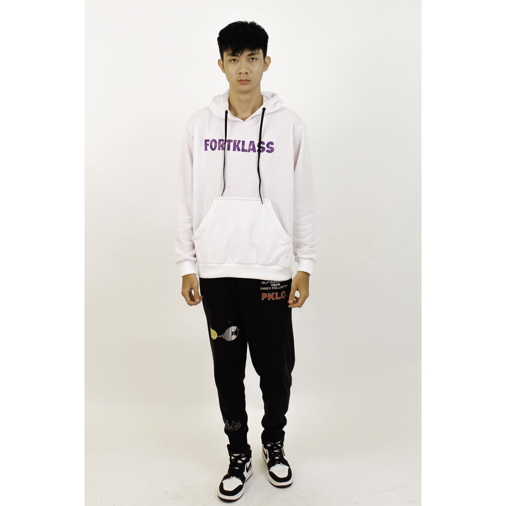 HIPNOP Hoodie Luis Putih Hoodie outerwear Kupluk Pria Unisex