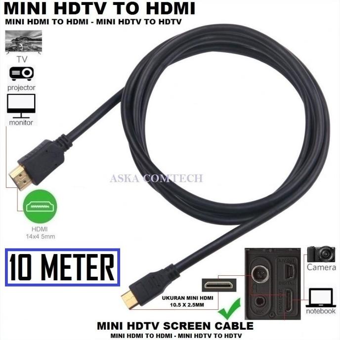KABEL MINI HDMI PANJANG 10 METER / MINI HDMI TO HDMI PANJANG 10METER
