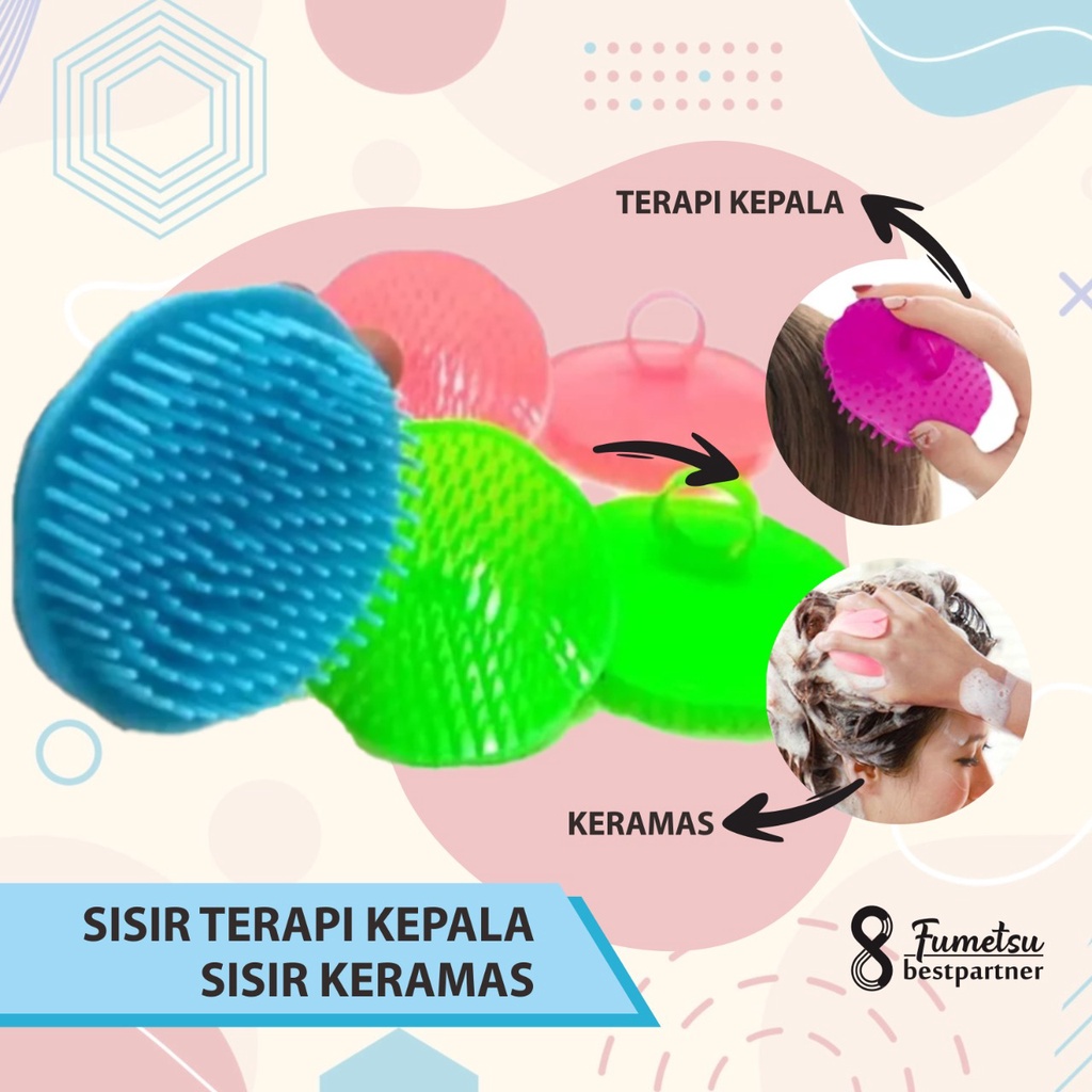 Sisir Pijat Terapi Kepala Sisir Keramas Anti Ketombe Warna Random