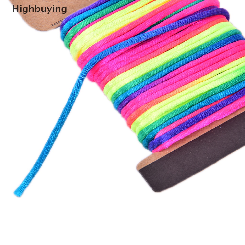 Hbid 10M 2.5mm Multicolor Thread Cord Braided Bracelet String Knitg Benang Tali Glory