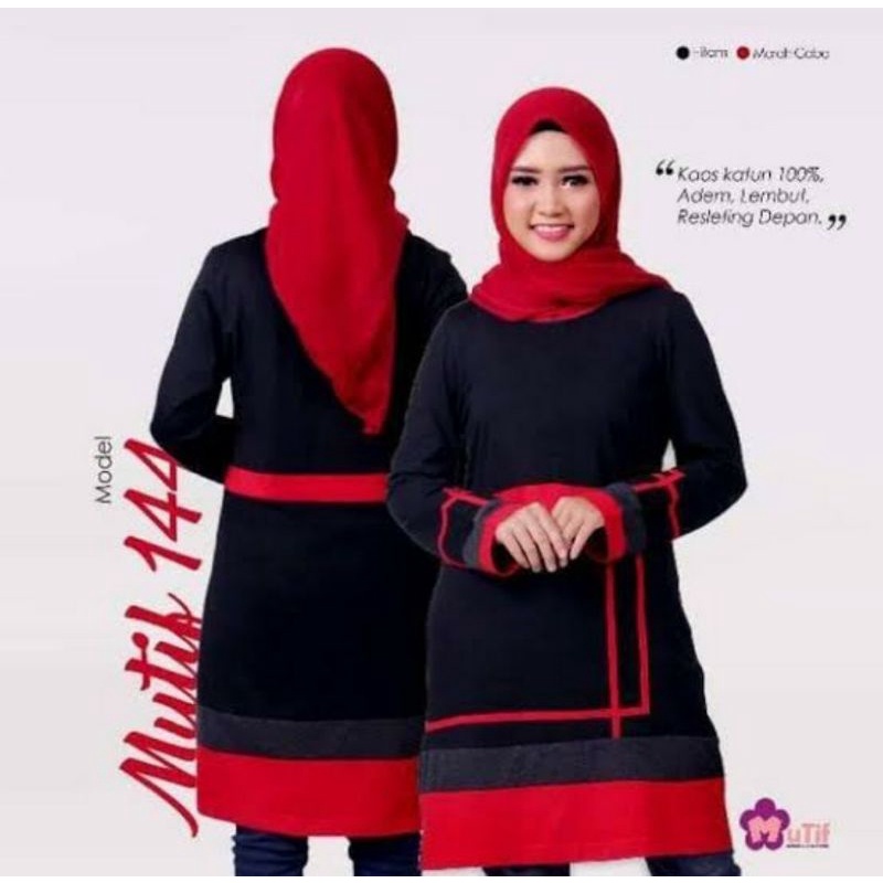 Terlaris √ Mutif 144 full cotton | Tunik Mutif | Atasan Mutif