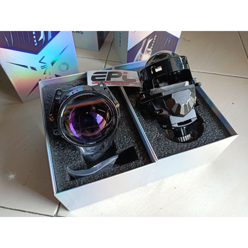 Projie Proji Projector Biled Vinyx P50 LASER 3 inch Purple Lens 60w kembaran E10 E11