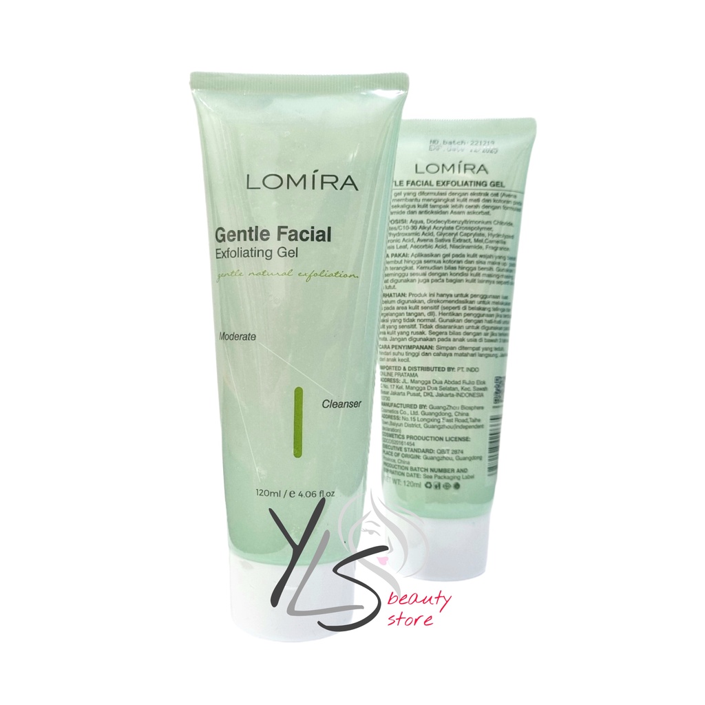 LOMIRA GENTLE FACIAL EXFOLIATING GEL - TERDAFTAR BPOM - FACIAL GEL LOMIRA MURAH