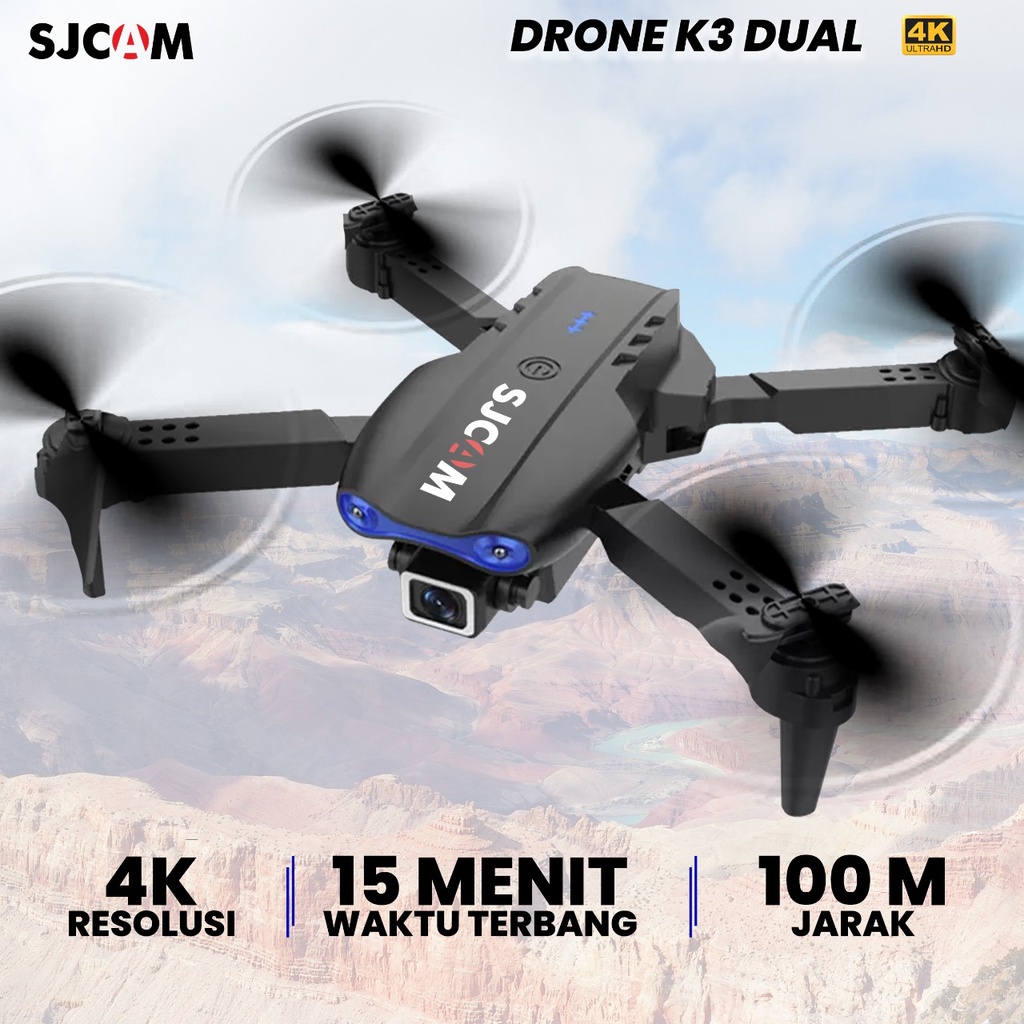 Drone Kamera K3 Dual Remote Control Jarak Jauh Charging Usb Battery Pengintai Helikopter