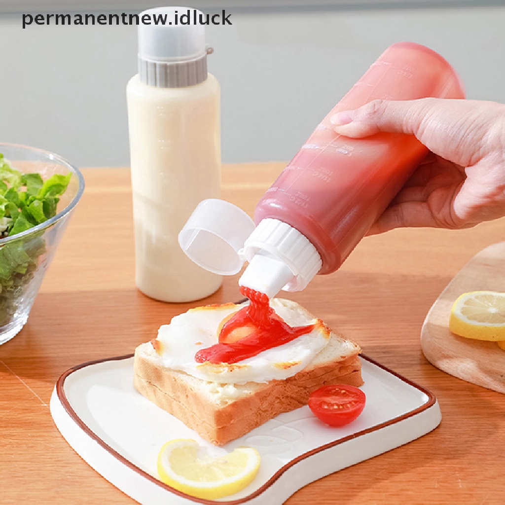 [luckypermanentnew] 1pc 350/175ml 5lubang Botol Peras Bumbu Kecap Mustard Squeeze Bottle [ID]