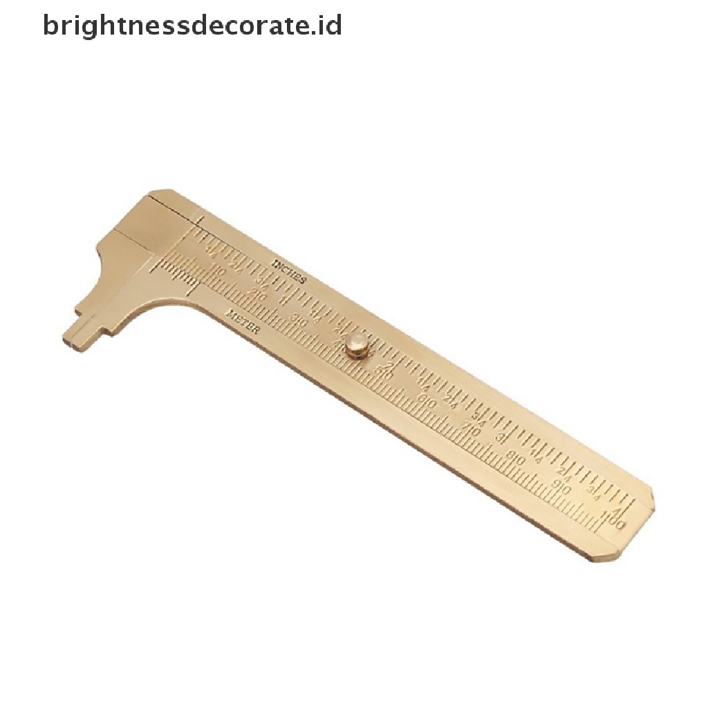 [Birth] Timbangan Kuningan Mini80/100mm Sliding Gauge Vernier Caliper Penggaris Pocket Measuring [ID]