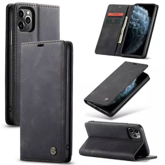 iPhone 11 Pro Max  Flip Case Dompet Kulit Magnetik Mewah Slot kartu Berdiriv
