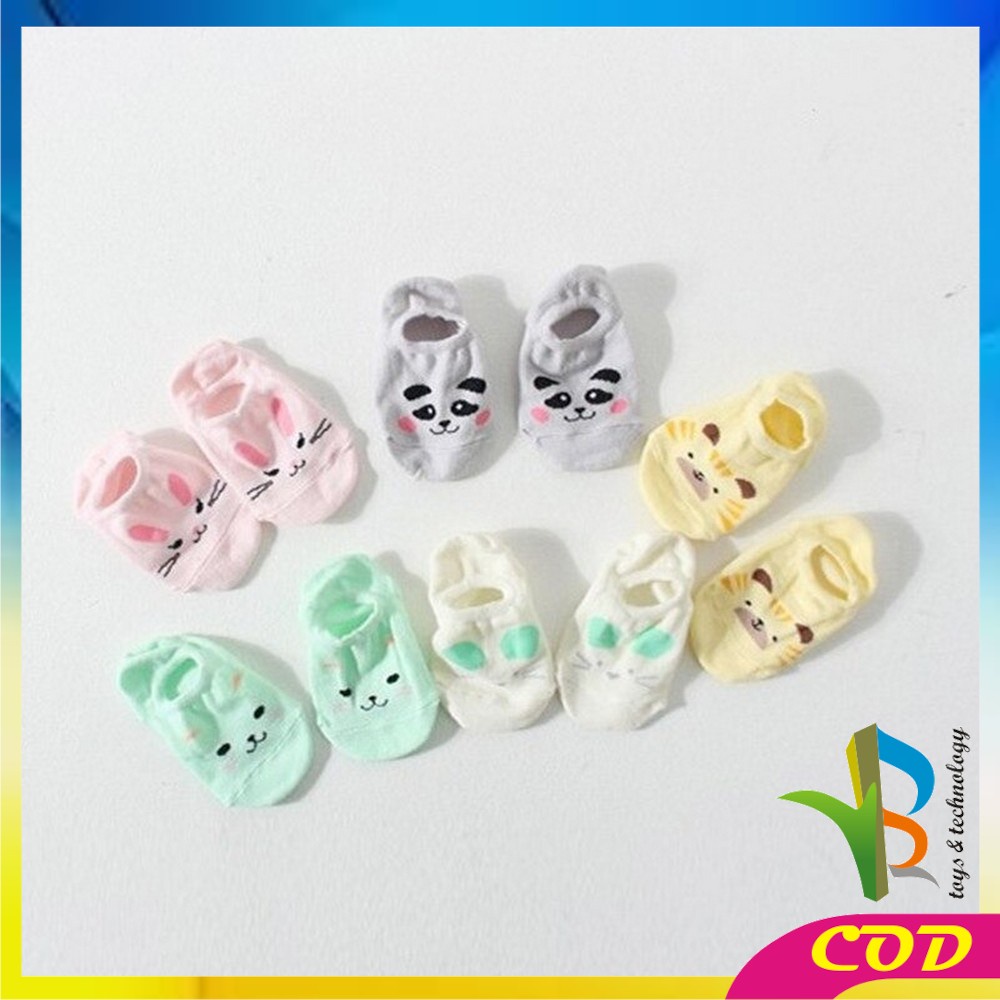 RB-P50 Kaos Kaki Pendek Anak Bayi Karakter Hewan Bahan Katun Lembut / Kaus Kaki Lucu Model Korea Import Cute Baby Sock
