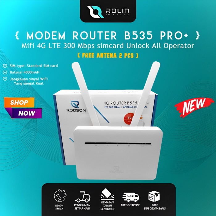 Produk Terbaru Modem Router Rodson B535 Pro+ 4G Unlock All Operator 300Mbps