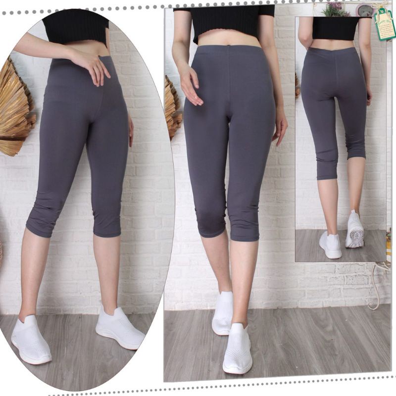 Legging Pendek 7/8 Standar Jumbo Dewasa | Legging Wanita Tebal Adem Legging 3/4