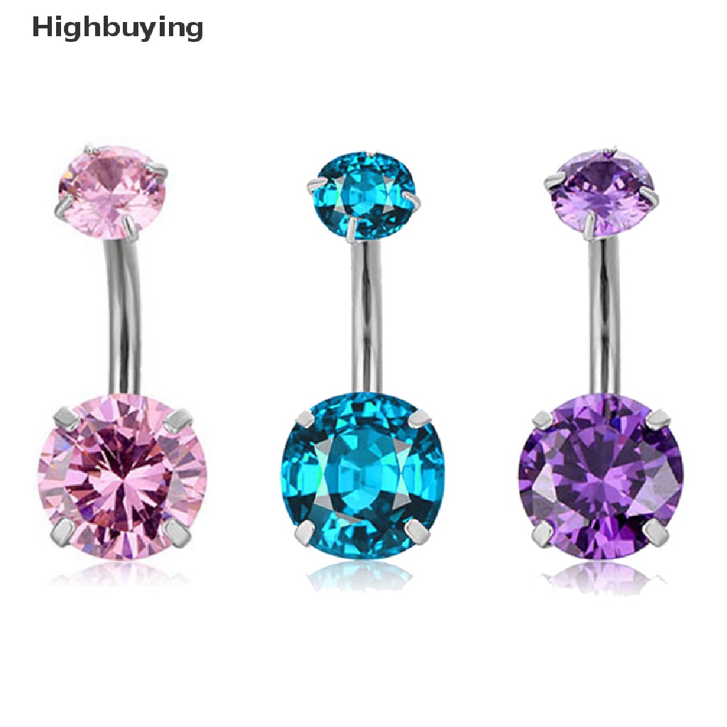 Hbid Heart Belly Button Ring Cincin Pusar Cincin Perut Stainless Steel Glory