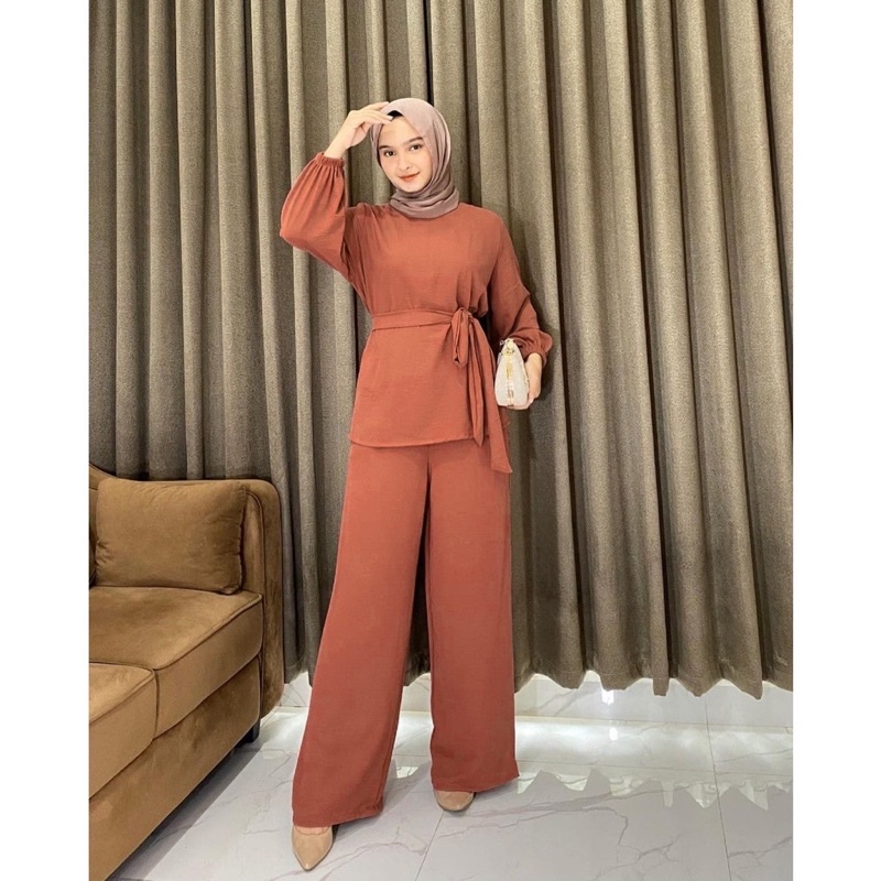 One Set Celana Crinkle Airflow Sarah