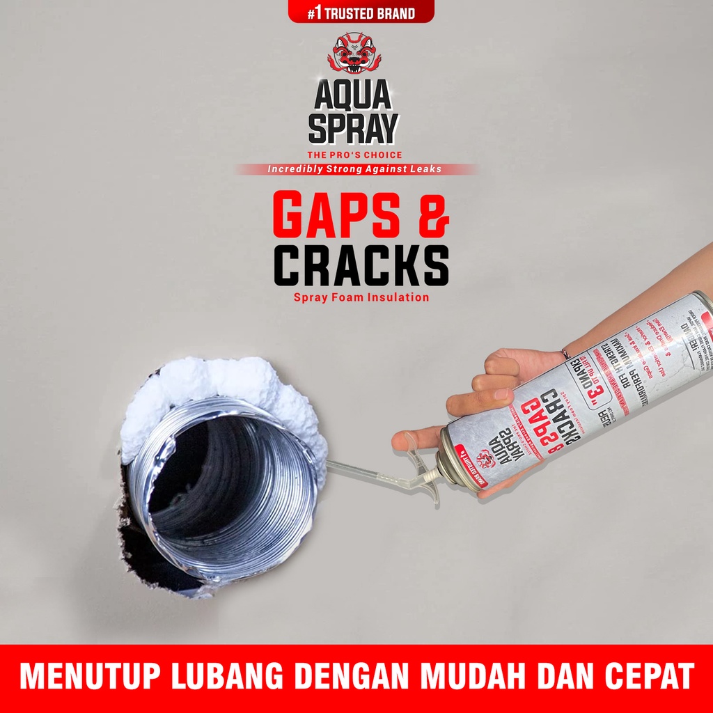 Aqua Spray - Gaps &amp; Cracks Foam Sealant Buy 1 Get 1 Lebih Hemat