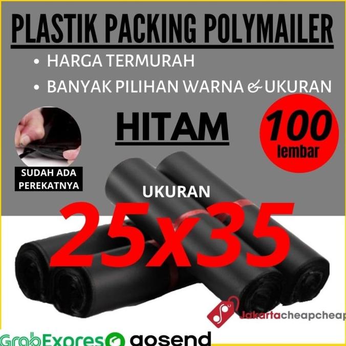 

Plastik Packing Polymailer 25x35 Hitam Amplop Packing Online Termurah