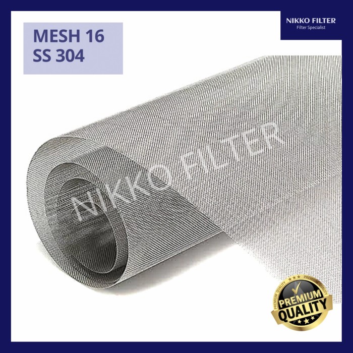 ```````] Kawat Nyamuk Stainless Jendela / Pintu Rumah SS 304 1M / Wire Mesh 16