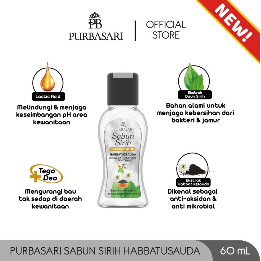 PURBASARI Sabun Sirih Feminine Wash Habbatussauda