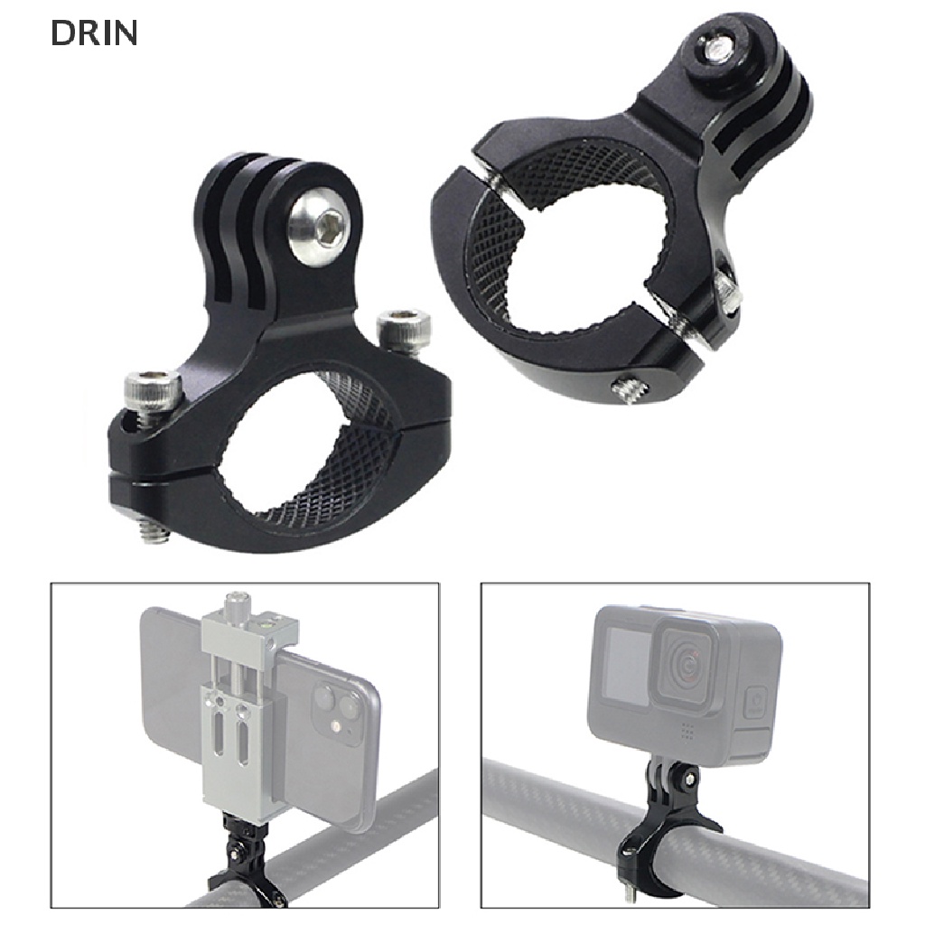 Dr O-Type Motor Gunung Sepeda Stang Mount Rod Bar Clamp Mount Diameter Pipa Besar Metal CNC Fixing Clip Action Cameras Holder Kompatibel Dengan Gopro Hero10 vn