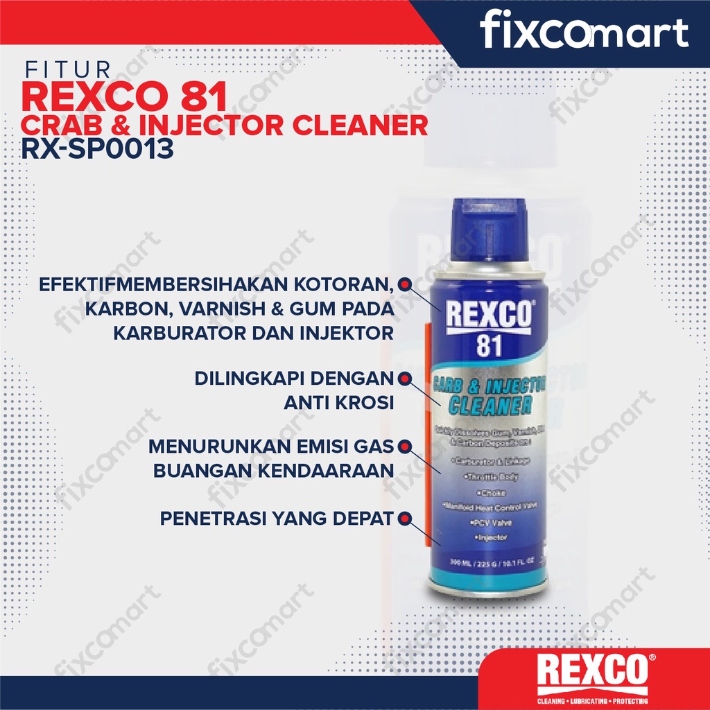 Rexco 81 Pembersih Karburator &amp; Injector/ Carb &amp; Injector Cleaner /  Rexco 81 300 Ml
