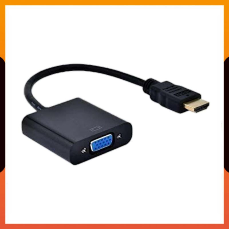 (COD) KABEL ADAPTER KONEKTOR HDMII TO VGA CONVERTER / DARI LAPTOP KE PROYEKTOR MONITOR VGA