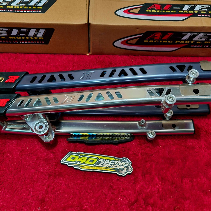 swing arm capit udang sasis arm suzuki satria fu Aitech tipe long 65cm - Abu-abu