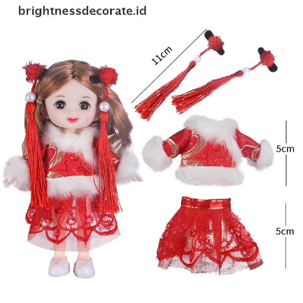 [Birth] 16 cm Boneka ob11 Aksesoris Pakaian Dress Setelan Dress Up Baju Mainan Anak Hadiah [ID]