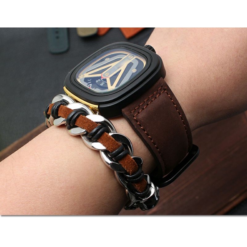 Tali strap jam tangan sevenfriday kwalitas bagus kulit asli 28MM 28 MM silahkan order