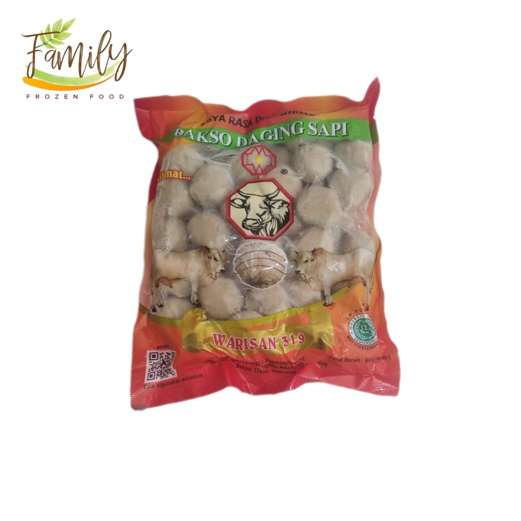 

Warisan 319 Bakso Daging Sapi Urat 50pc Frozen Food