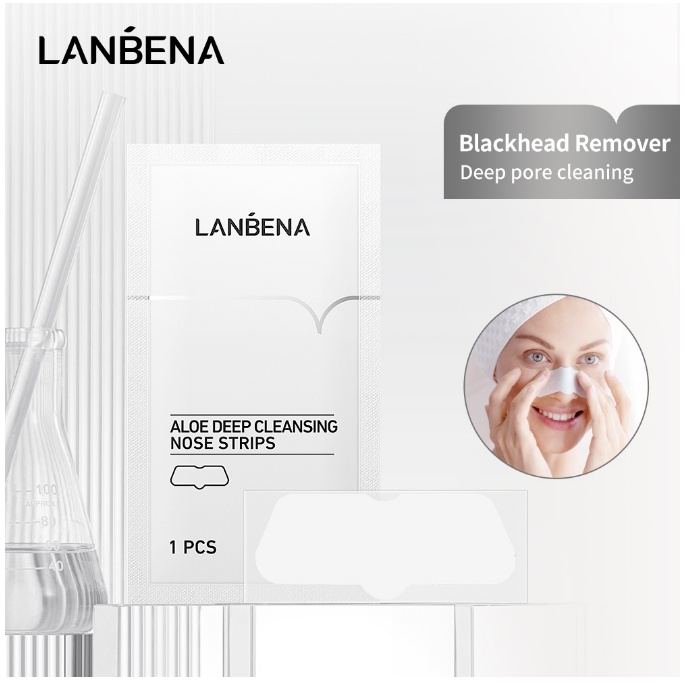 [BPOM] LANBENA Strip Pembersih Komedo Blackhead Mask STRIPS Masker Hidung Pengangkat Komedo Mengecilkan Pori-Pori（1pc）