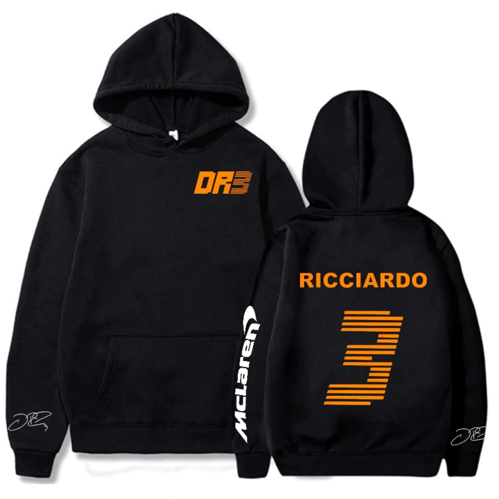 JAKET HOODIE PEMBALAP F1 RICCIARDO MCLAREN BIG SIZE JUMBO HOODIE MCLAREN PRIA WANITA
