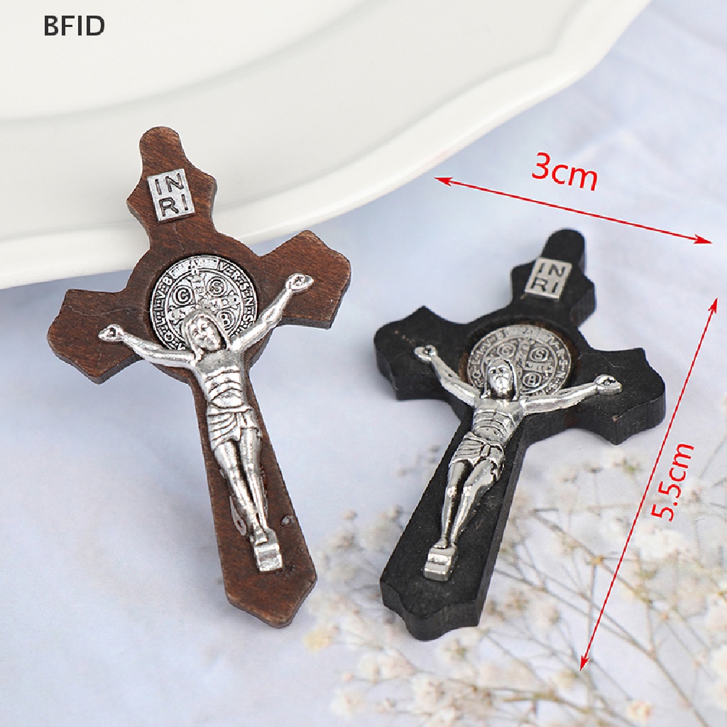 [BFID] Salib Yesus Cristo Salib Kayu Kristen DIY Kalung Perhiasan Salib Ornamen [ID]