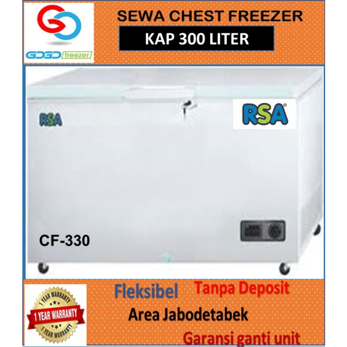 Sewa Freezer Kapasitas 300 liter untuk 3 bulan PLUS FREE 1 Bulan