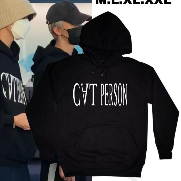 [ART. 313354] (cod) HOODIE korean nct jeno & mark tulisan HANYA CAT PERSON