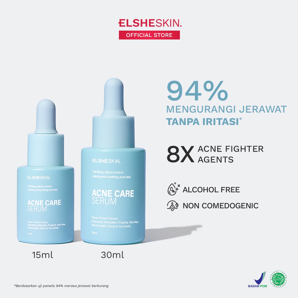 ELSHESKIN Acne Care Serum  (Kurangi Jerawat Tanpa Iritasi) 15 ml / 30 ml