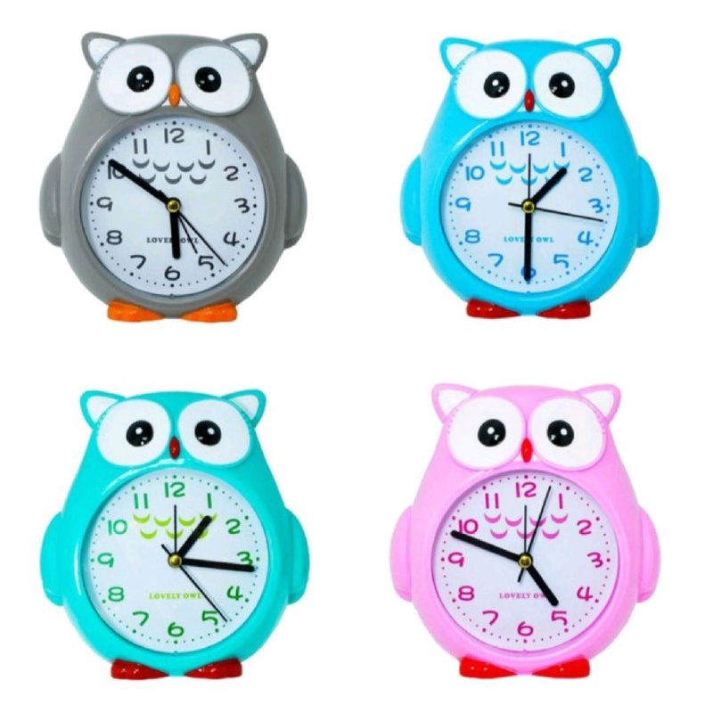 JAM BEKER KARKTER OWL MOTIF BURUNG HANTU JAM MEJA ALARM CLOCK