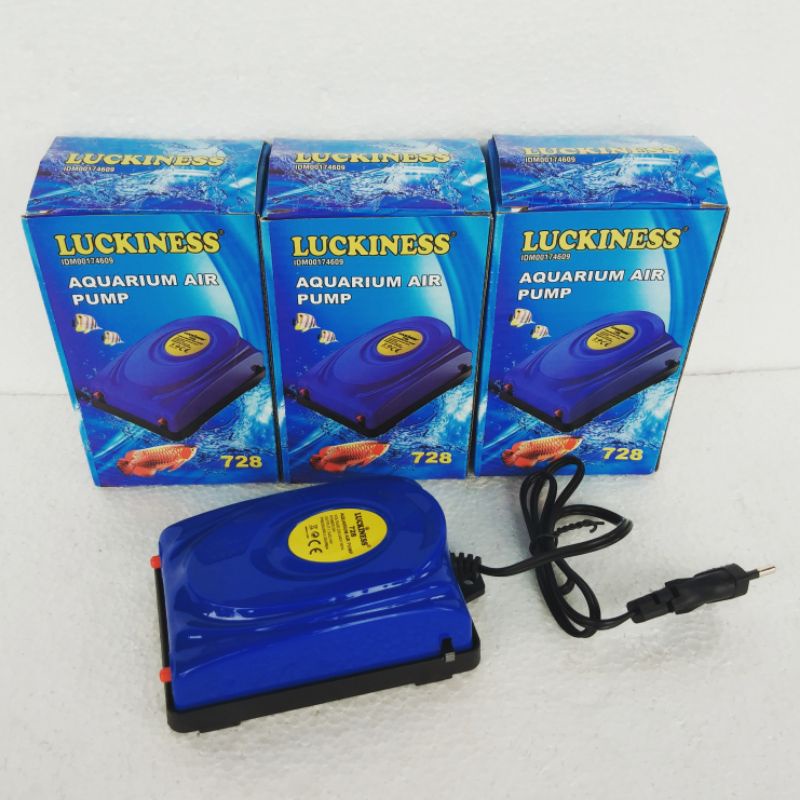 Mesin Aerator  2  Lubang LUCKINESS 728 airpump aquarium air pump akuarium mesin gelembung udara